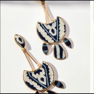 Anthropologie textile drop earring